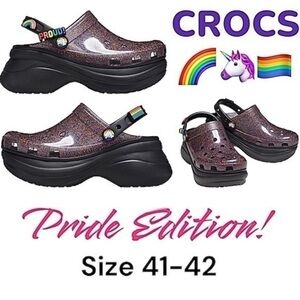 Crocs Classic Glitter Bae Platform Clog “PRIDE”